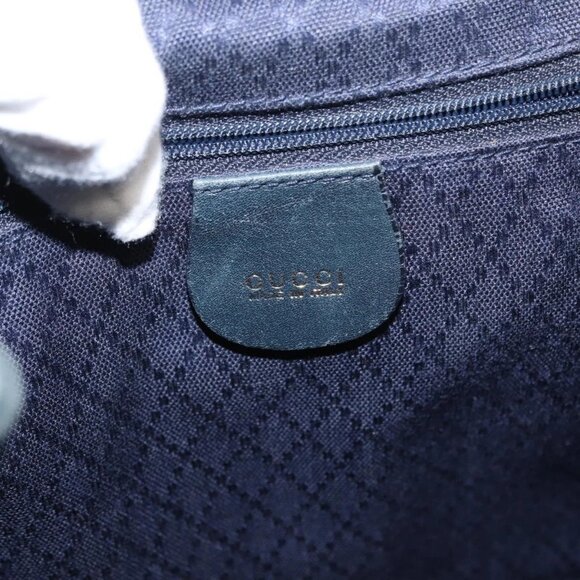 GUCCI Bamboo Backpack Leather Black Gold 003 58 0016 Auth 153971 - Picture 12 of 16